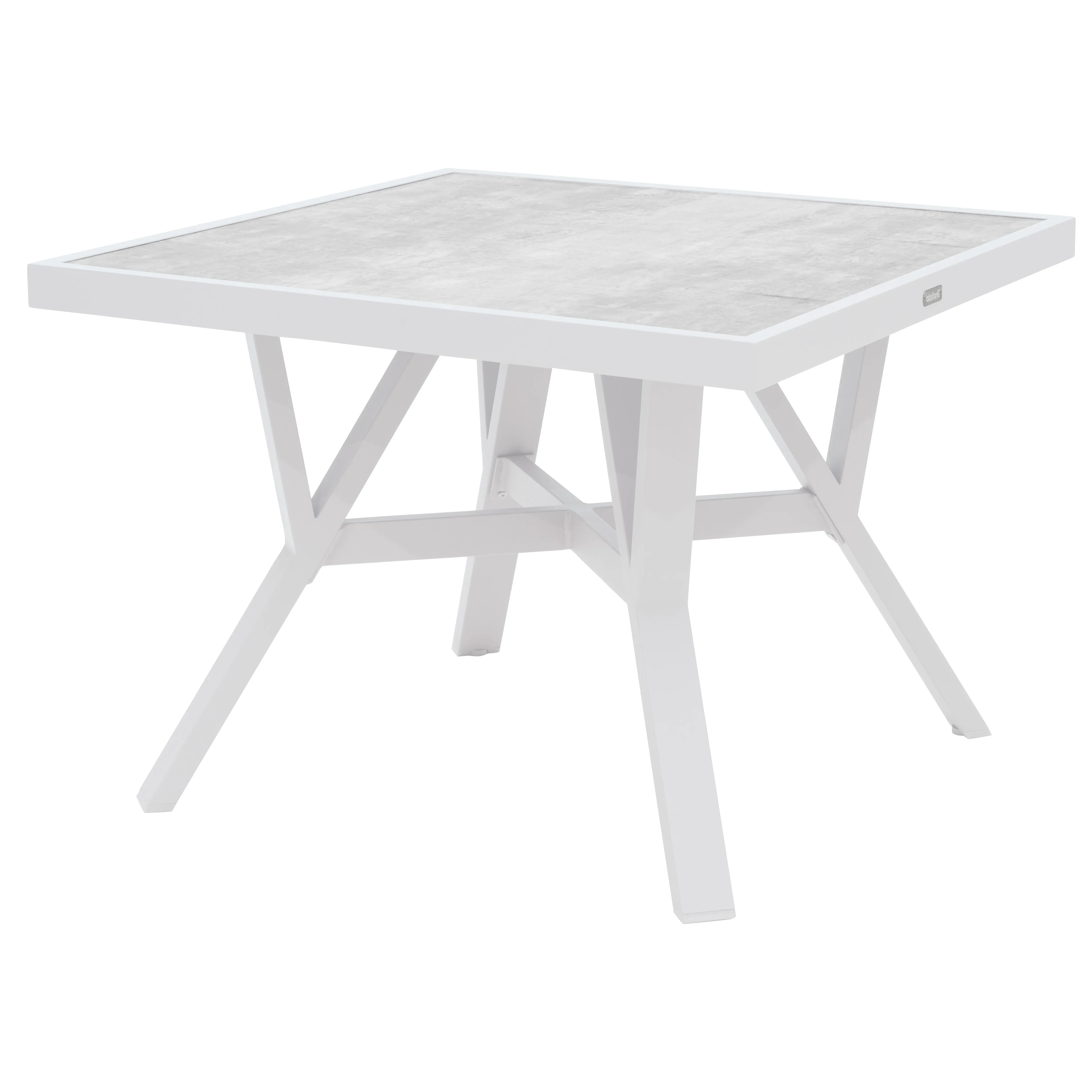 Brafab, Samvaro bord 90x90 cm inkluderer glasplade Hvid / Light Grey