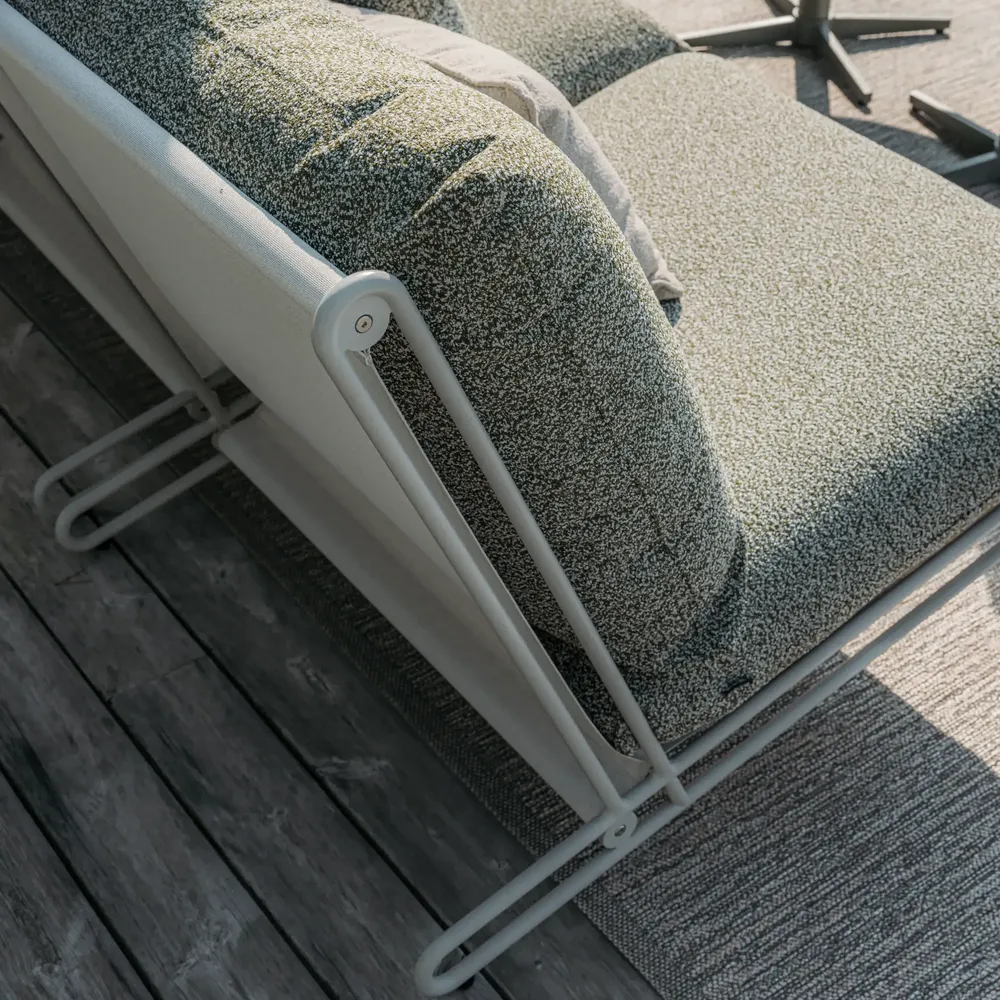 Blixt Lænestol Light Grey/Teddy Verde