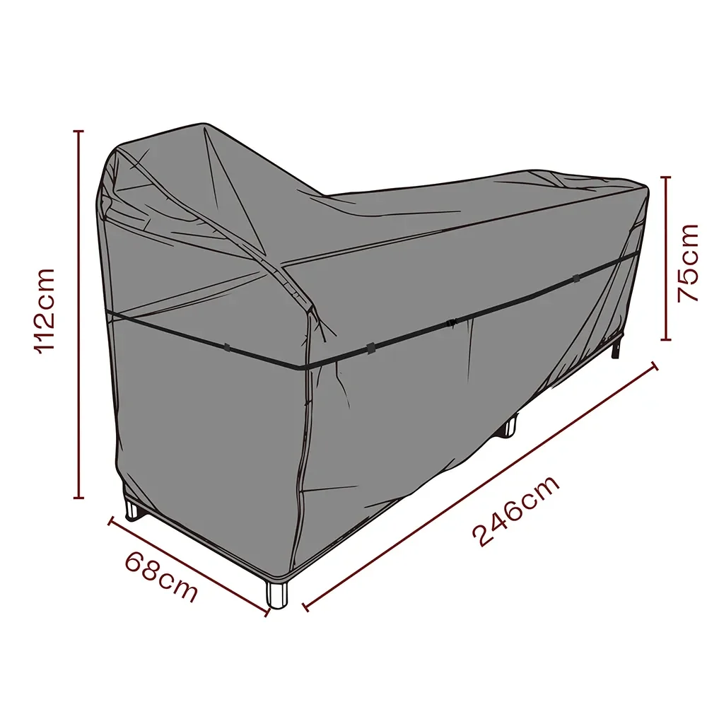 Møbelbetræk udekøkken 246x68x112/75 cm Premium