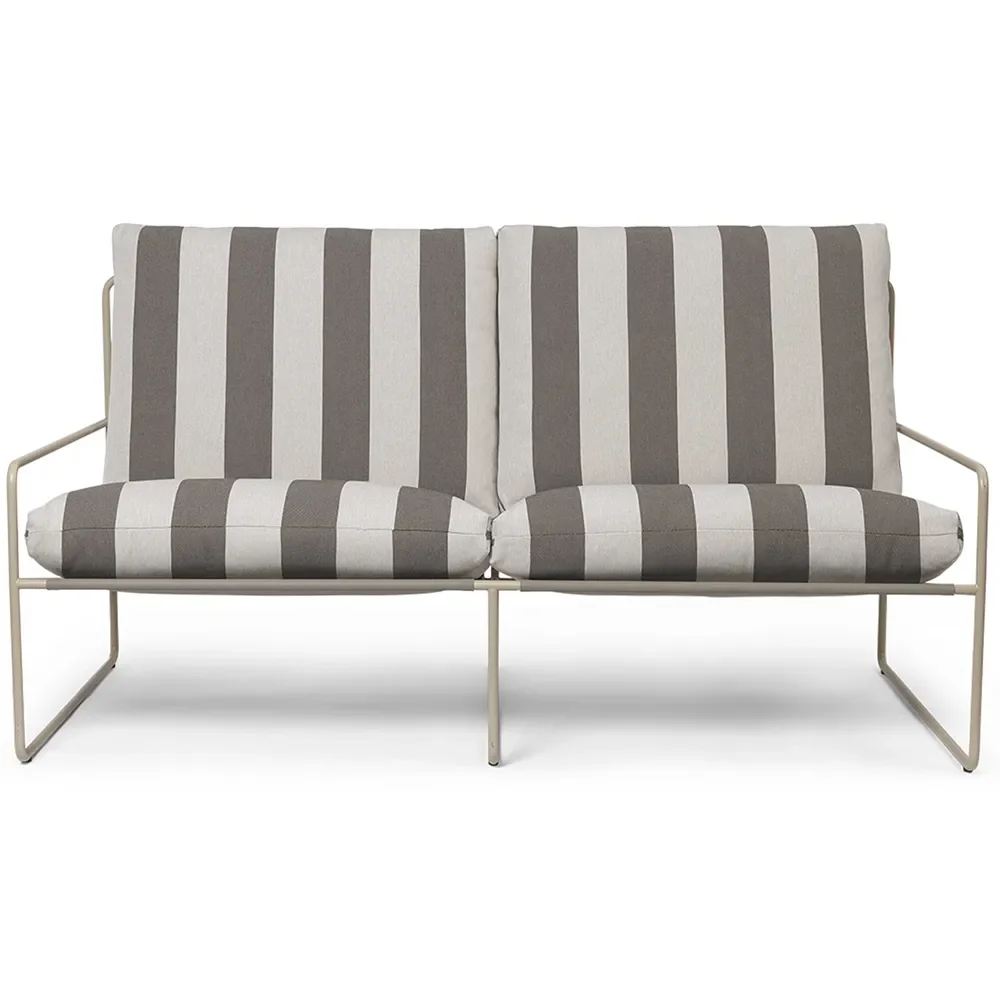 Ferm Living, Desert 2-personers sofa Stripe Cashmere/Chocolate