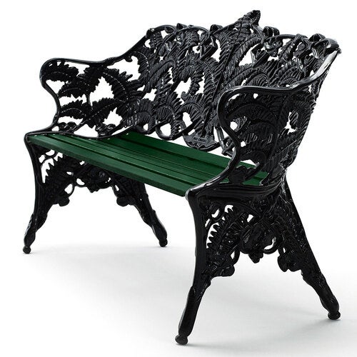 Classic sofa ender: sort / træ: grønlakeret fyrretræ