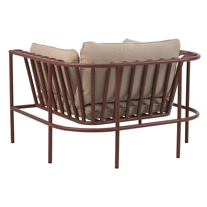 Collier lænestol  Zin red / Teddy beige