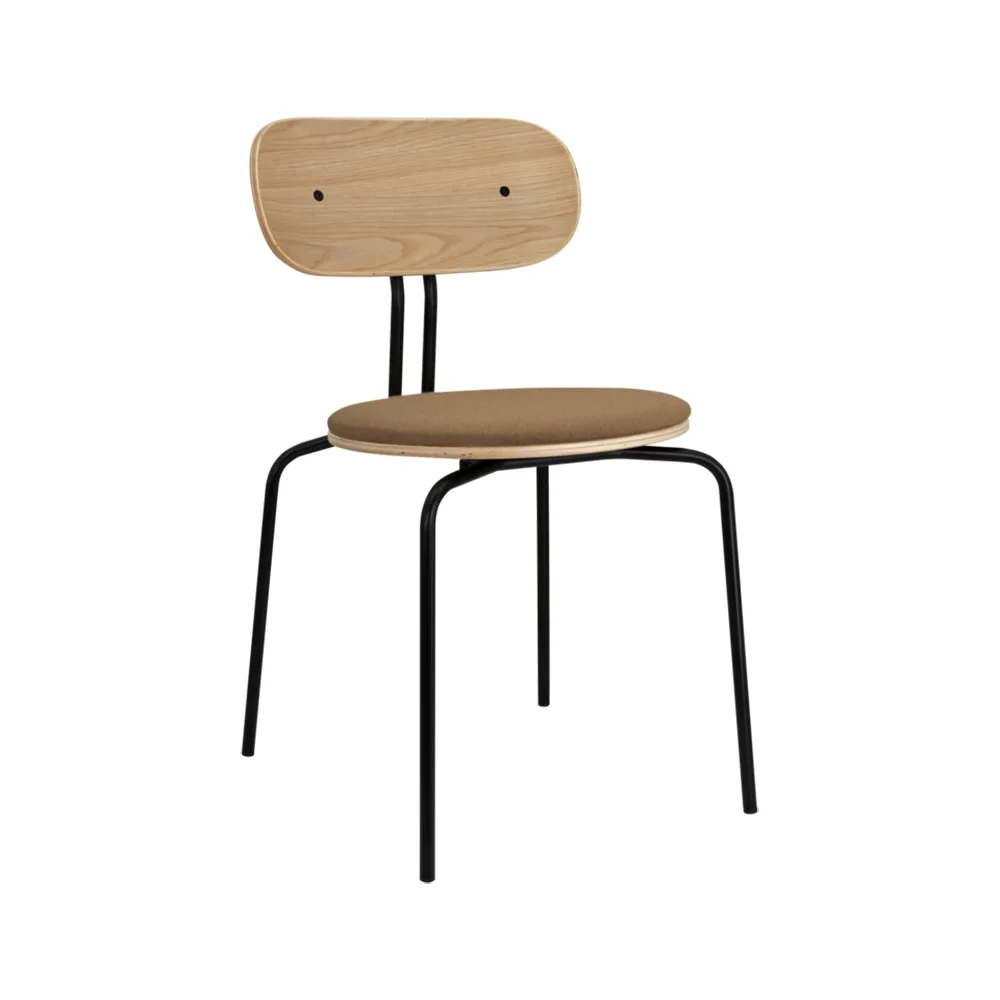 Curious Spisestol Eg/Sort Metal Caramel