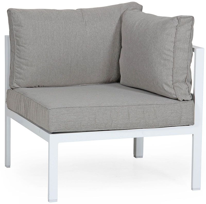 Brafab, Leone Hjørnedel Hvid / Grå