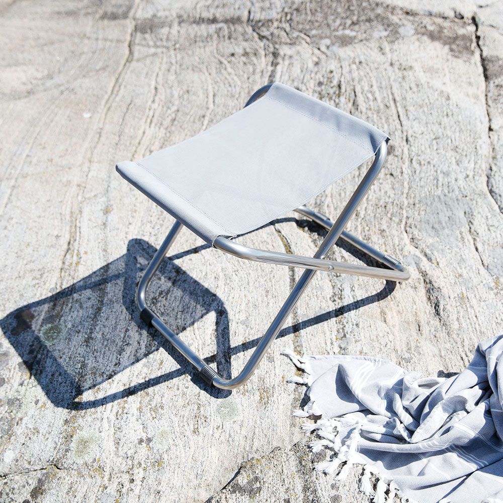 Chico fodskammel hvid aluminium/textilene