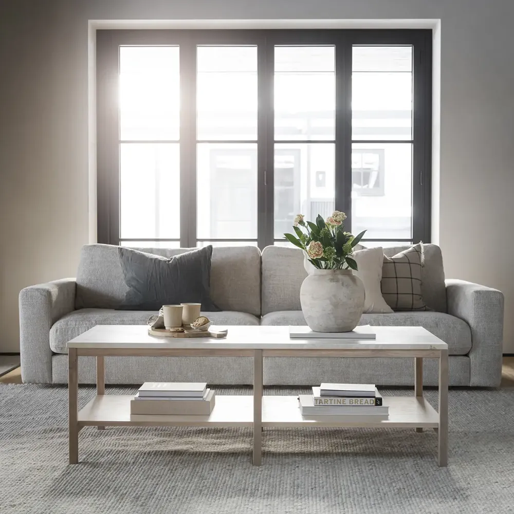 Duncan sofa 3-sæders stof Robin lysegrå