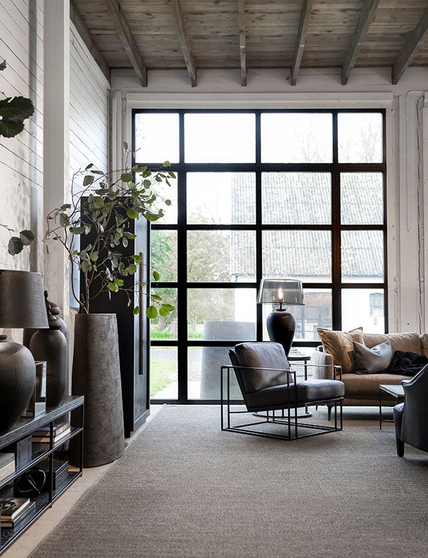 Bellagio Lænestol Skind/Messing Artwood