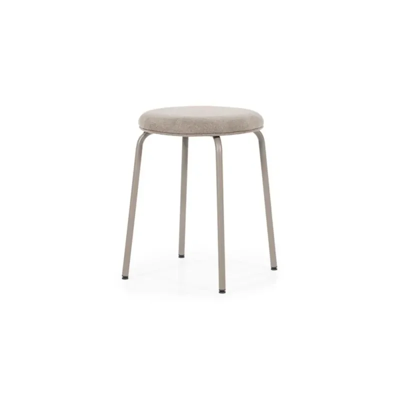 Skola skammel 37x37x48 cm metal taupe