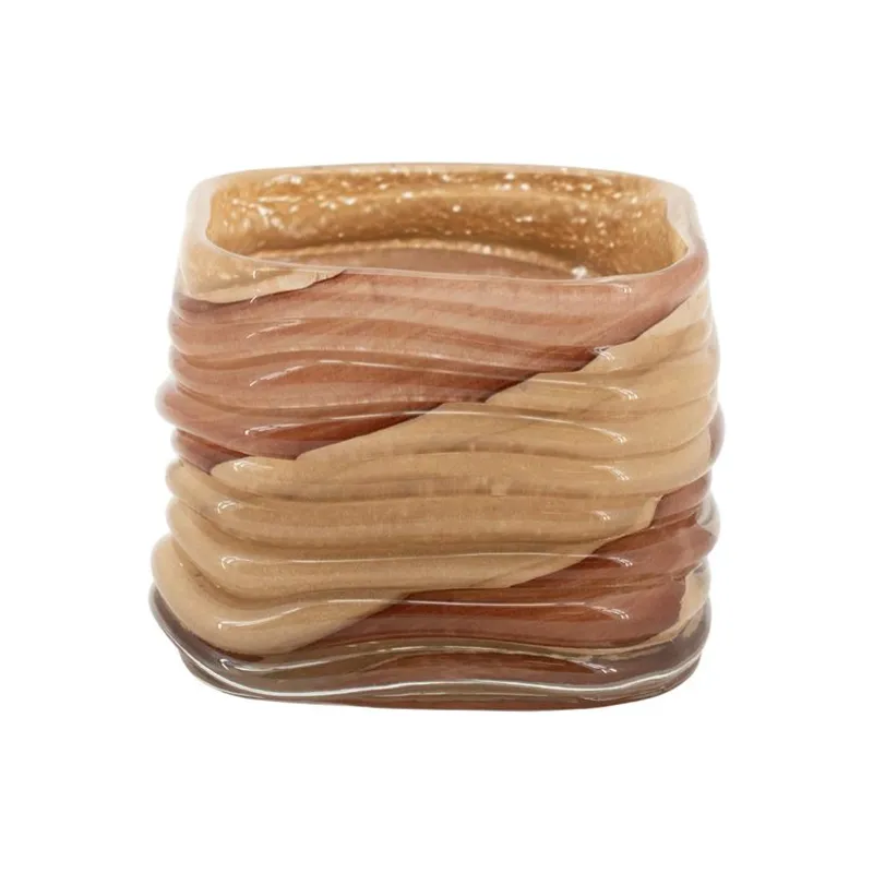Rizo small 10x10x8 cm Glas light brown