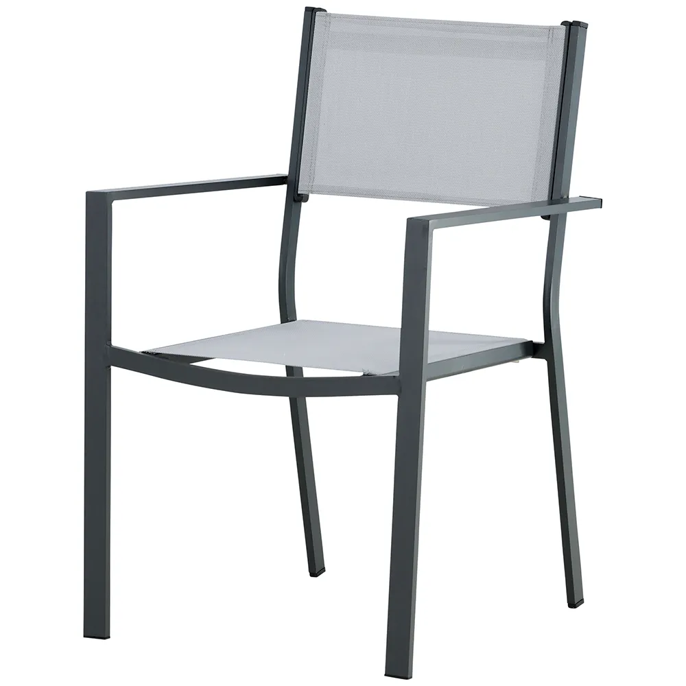 Venture Design Copacabana spisebordsstol sort/grå 2-pak