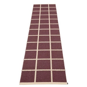 Vævet Tæppe Criss Burgundy 70x300 cm