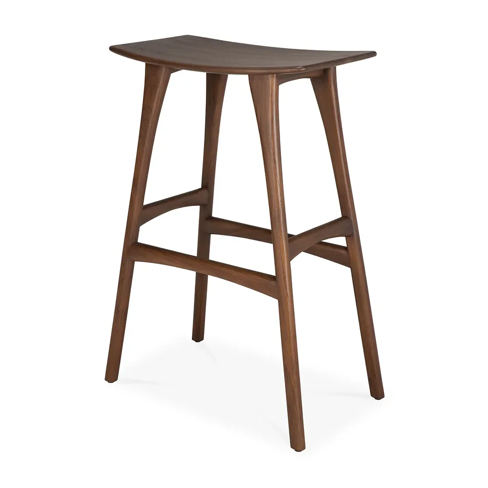 Osso Barstol Brunlakeret teak