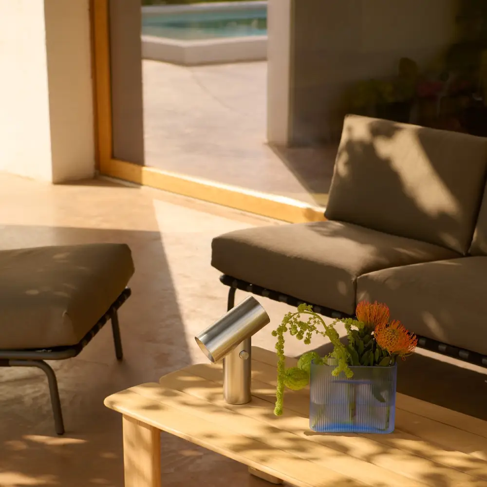 Lounge Sofa Settle 3-seater Ribbed Weave 5/Taupe