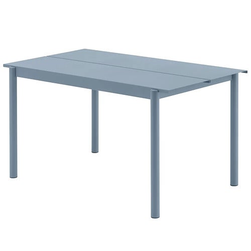 Linear Steel Spisebord 140X75 cm Pale Blue 