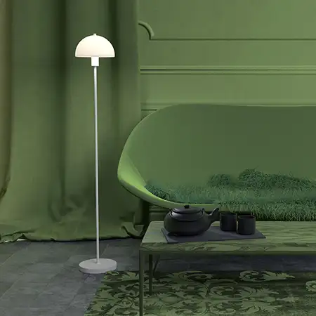 Vienda gulvlampe hvid/glas E14