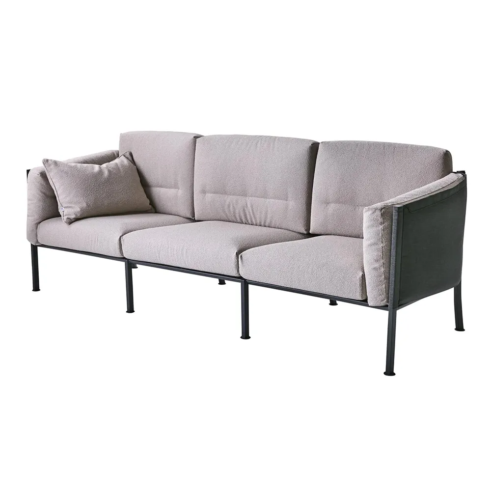 DELUX Sofa - Teddy Beige/ Sort