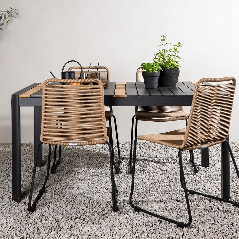 Lindos spisebordsstol latte 2-pak