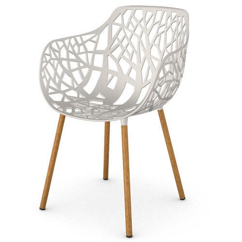 Forest Stol med armlæn Iroko/Iron Grey