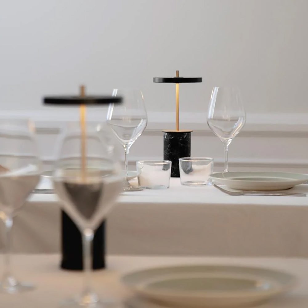 Asteria Move Mini  Bærbar lampe Black Marble