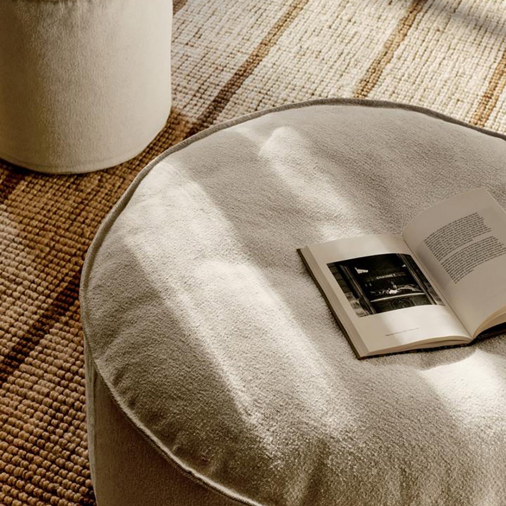  Aun bomuldspuff - Ø40 - Råhvid