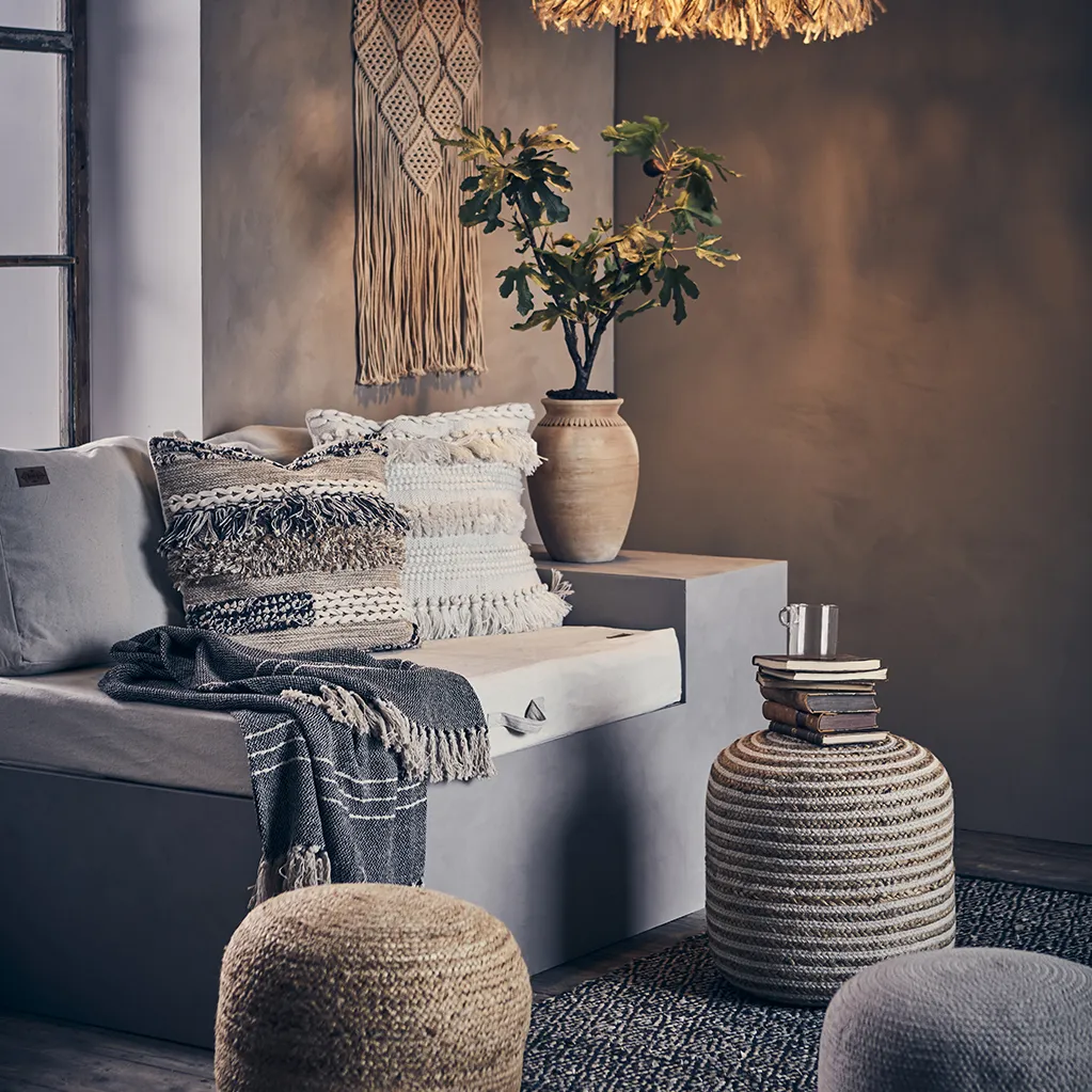 MINNA pudebetræk beige/grå/elfenben