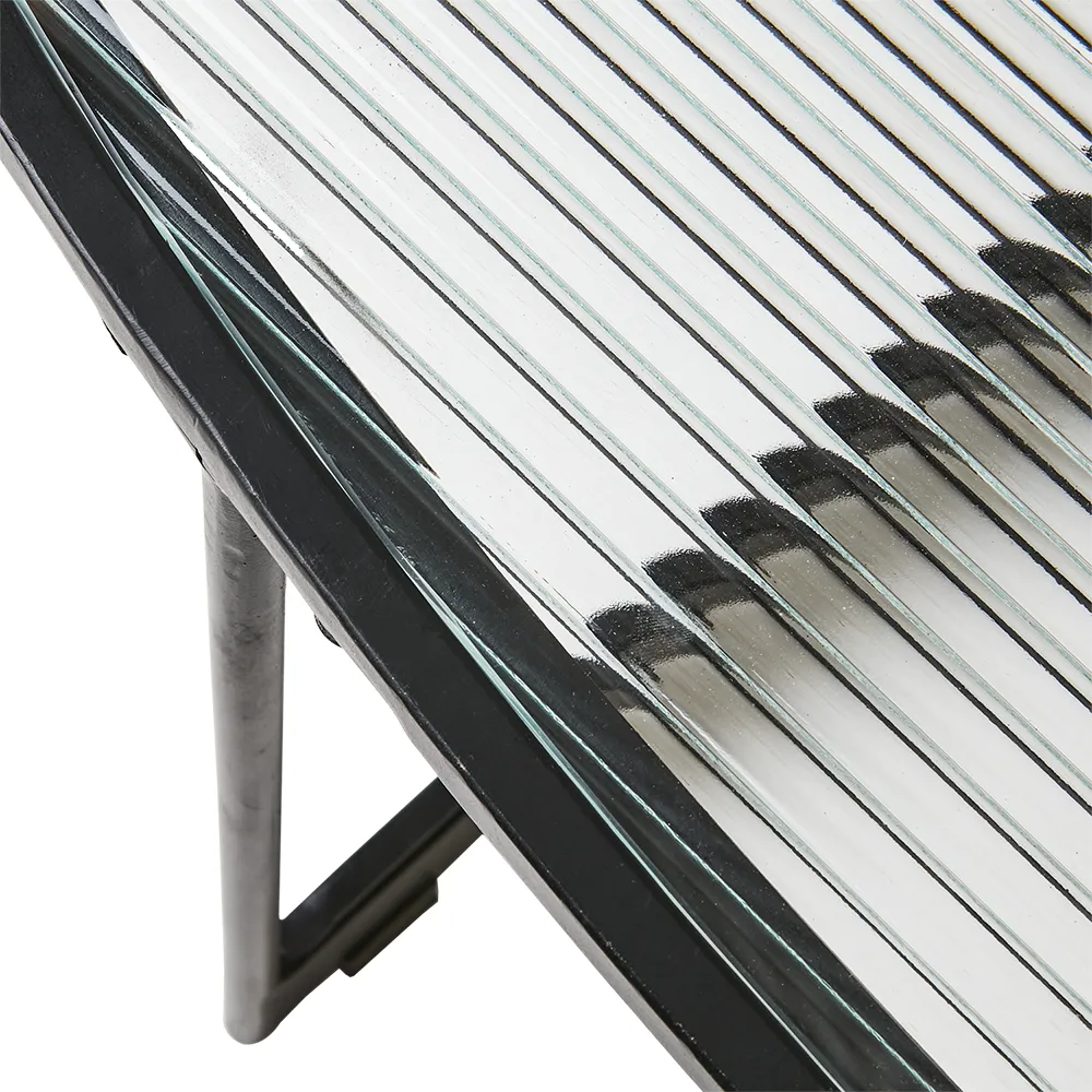 MILAN bord sort/glas