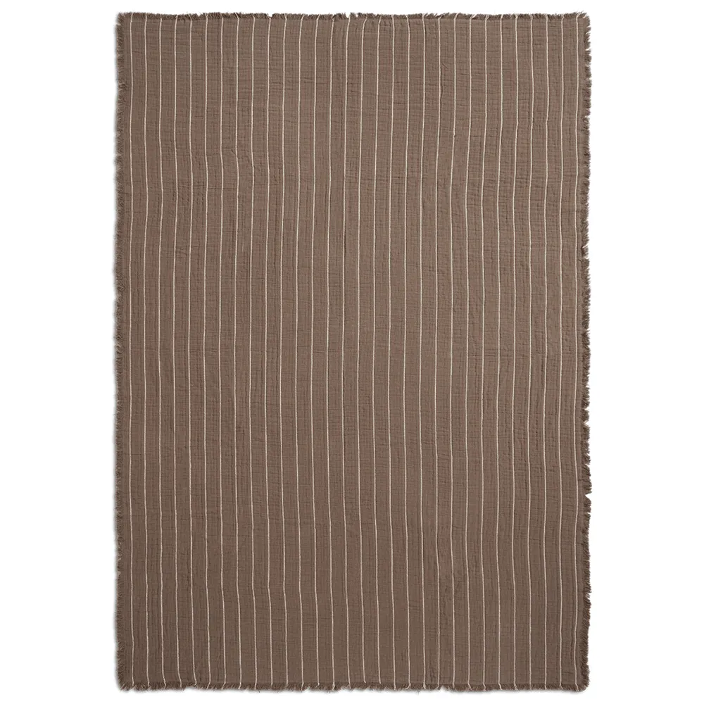 Ferm Living, Aires Sengetæppe 160x240 cm Stone