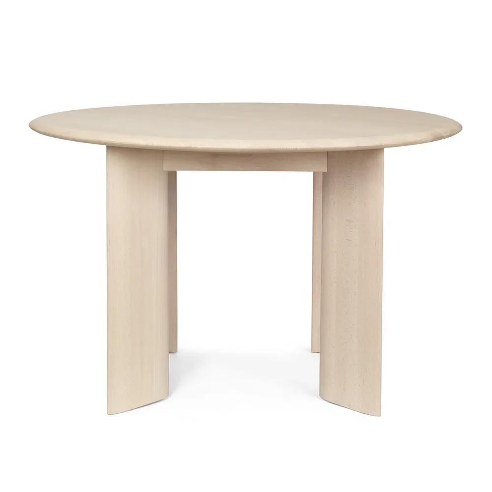 Ferm Living, Bevel Spisebord Ø117 cm - White Oiled Beech