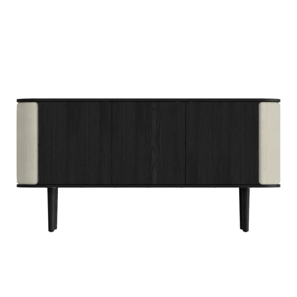 Treasures skab med 3 låger Sort eg/White Sands