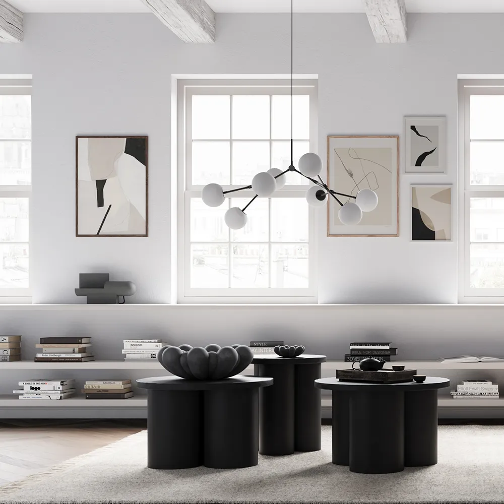 Big Foot sofabord lavt - Kaffe