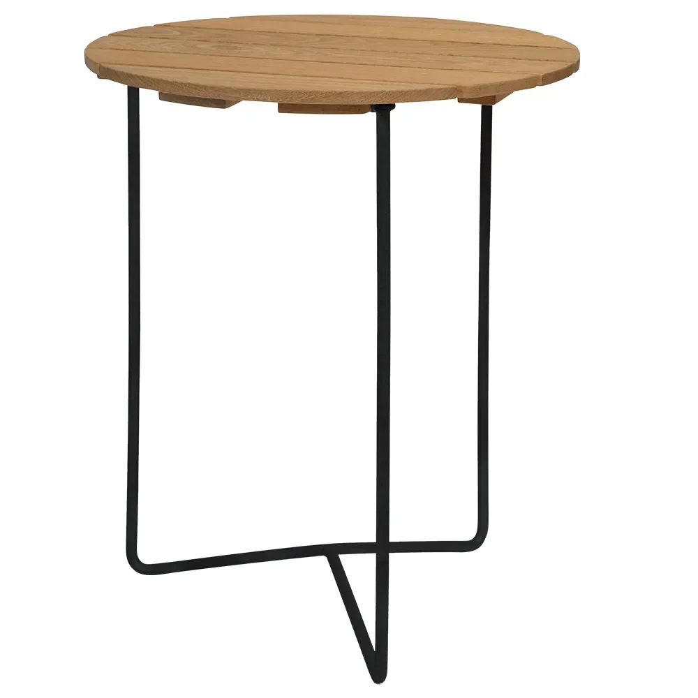 Grythyttan Stålmöbler, Bord 6B 60 Olieret eg / sort stel