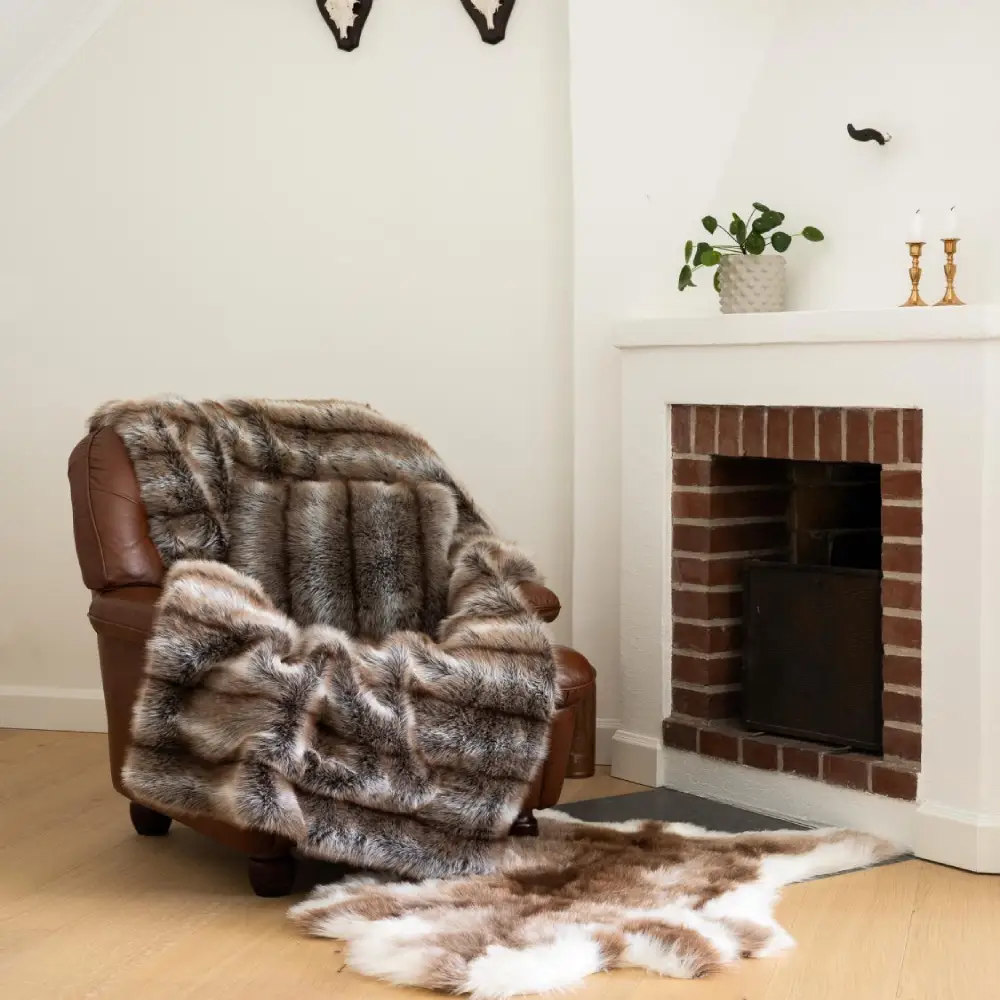 Reindeer tæppe 90x110 imitation