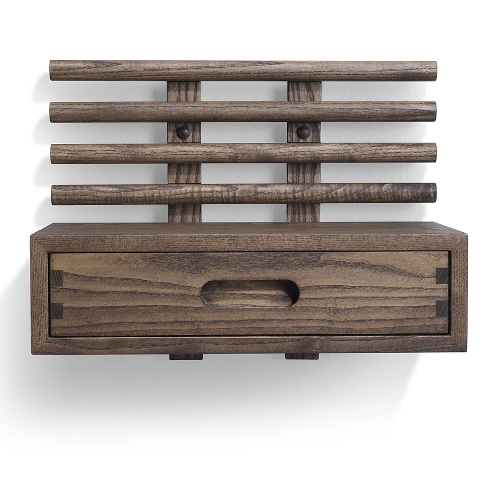 Zana Sengebord med skuffe Brun olieret ask