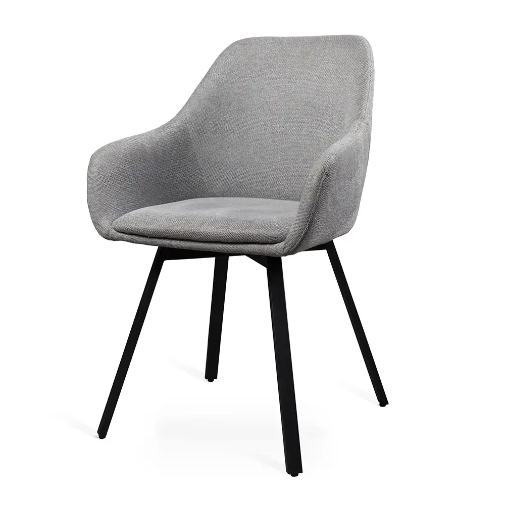 Navo lænestol med drejefunktion, lysegrå 2-pak