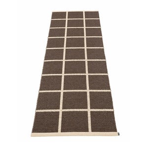 Vævet Tæppe Criss Dark Brown 70x225 cm