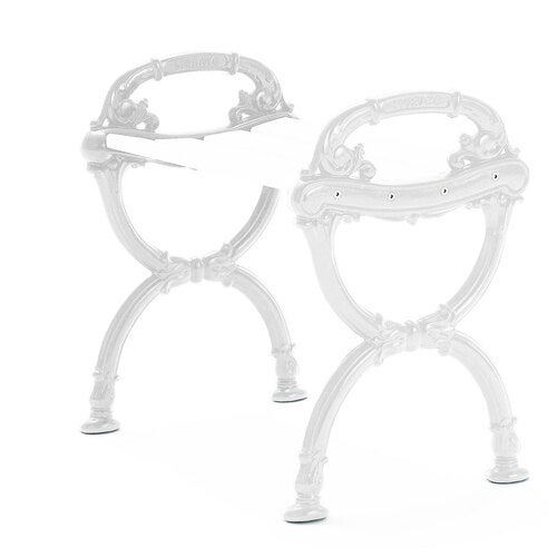 Byarum skammel ender: natur / træ: hvidlakeret fyrretræ