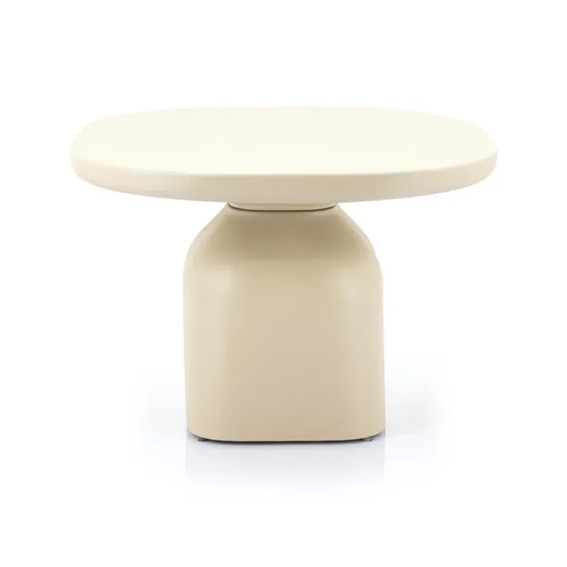 By-Boo, Coffee Squand large bord 60x60x41 cm/base dia.29 aluminium beige