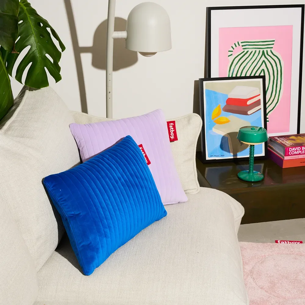 Hotspot lungo line velvet varmepude flash blue