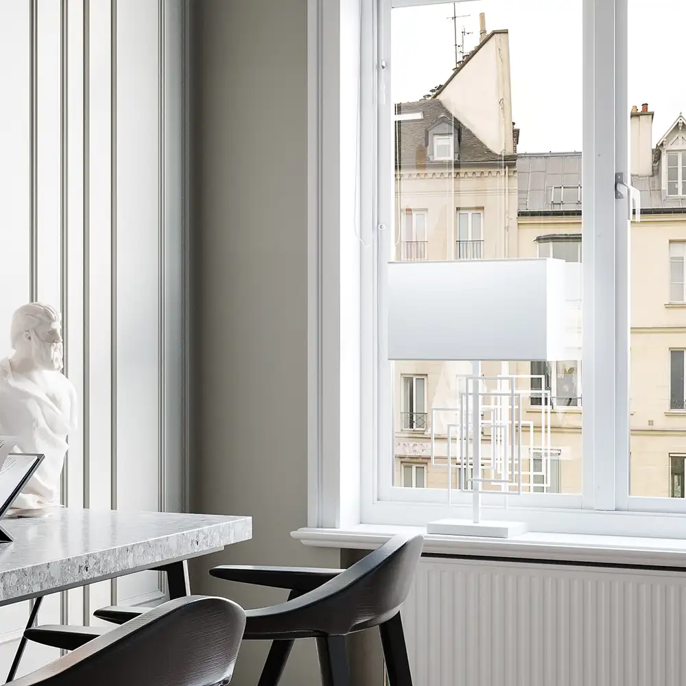 Paragon Bordlampe 69 cm Hvid