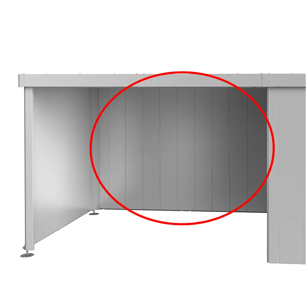 Biohort, Bagvæg til sidetak Havehus Neo metallic sølv