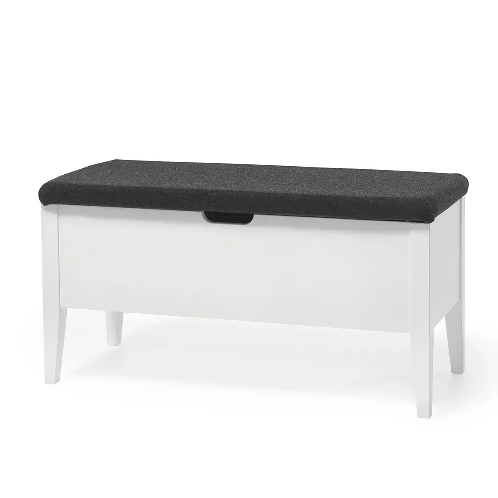 Torkelson, Klinte Bænk 90 cm hvid med uldstof