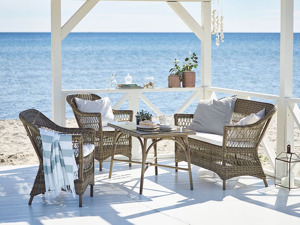 Charlot stol antik Polyrattan 