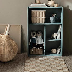 Håndvævet Uldtæppe Check 70x180 cm Coffee