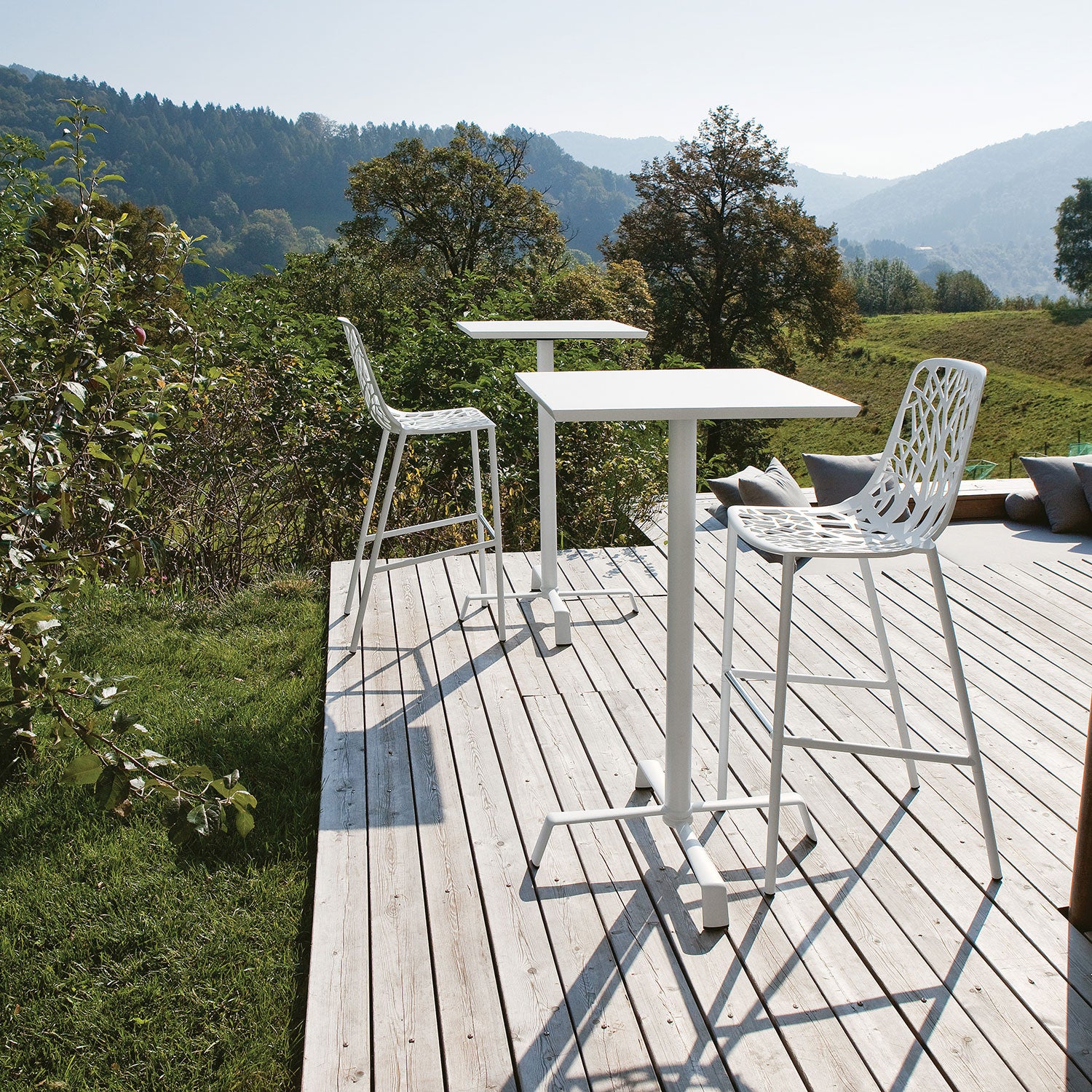 Forest barstol 78 cm med høj ryg White