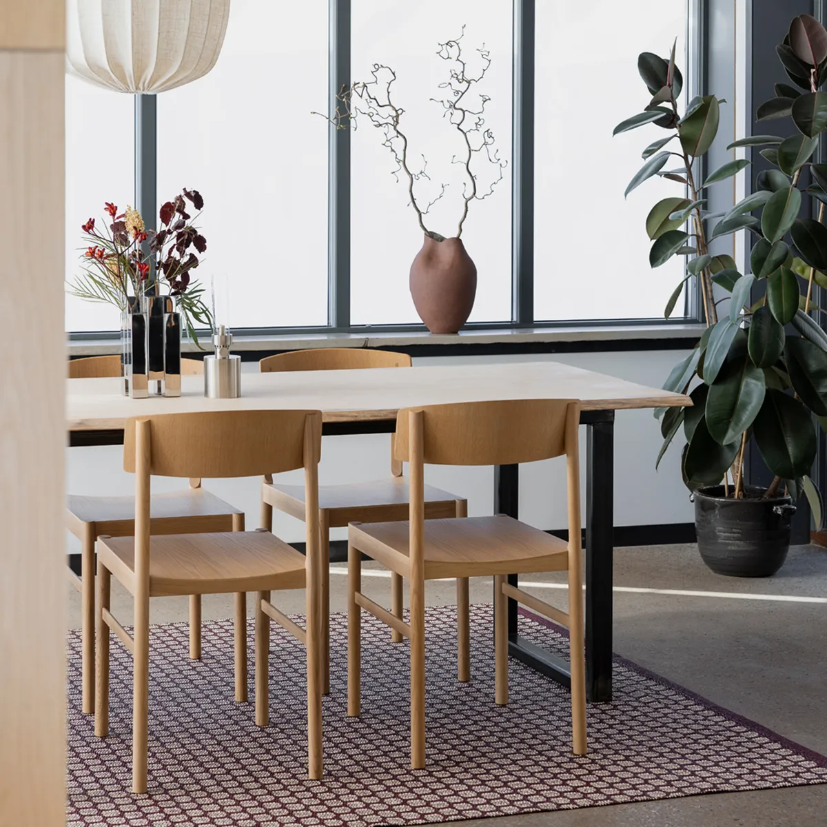 Vendbar Plastmåtte MIMI Burgundy/Cream 180x260 cm