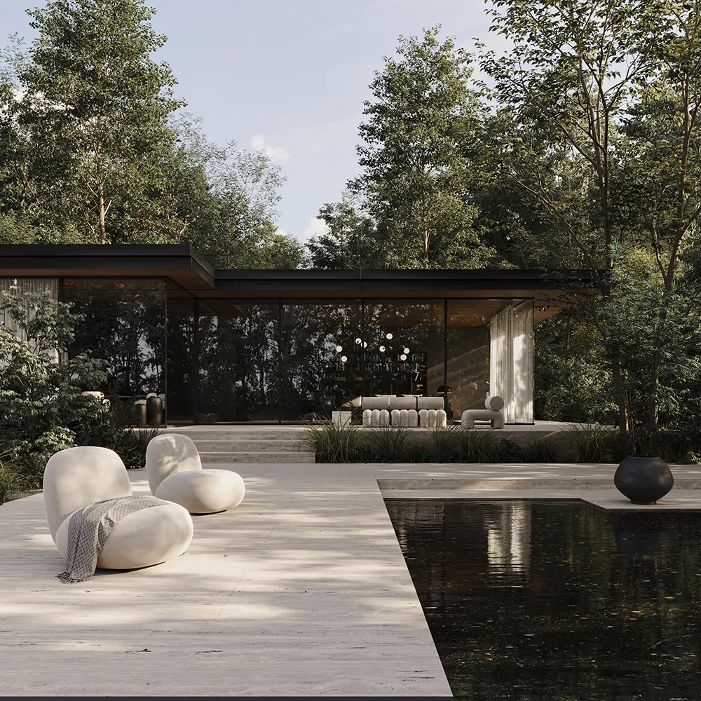 Toe lænestol Flat - Warm Ash