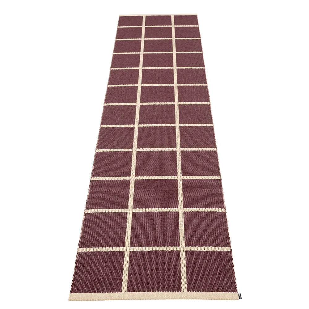 Pappelina, Vævet Tæppe Criss Burgundy 70x300 cm