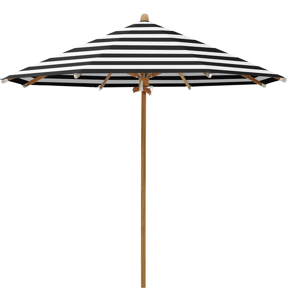 Glatz Teakwood parasol 300 cm Kat.5 810 Black Stripe