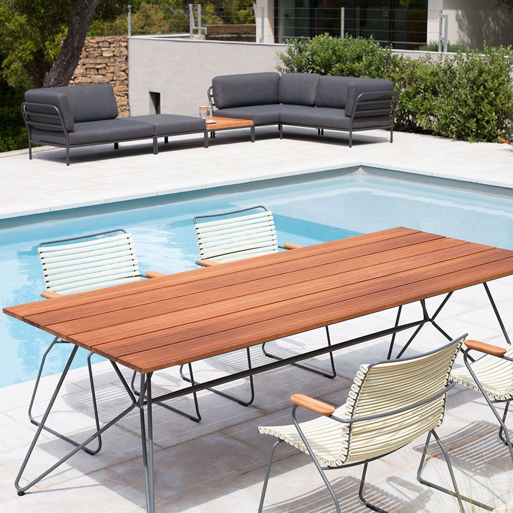 Level sofabord 41x81 cm grå aluminium