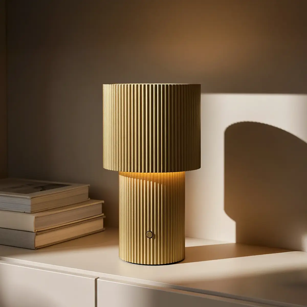 Iluma bærbar bordlampe Ø12,2 x H22,1 cm Metal Guld